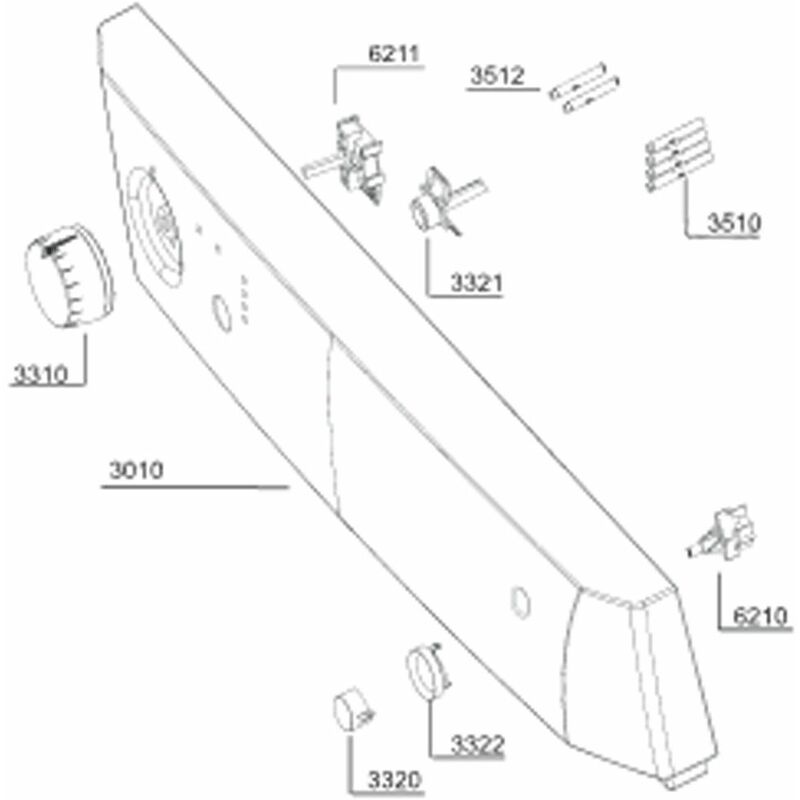 foto del prodotto beko fascia originale riferimento 3010 lavastoviglie 352979