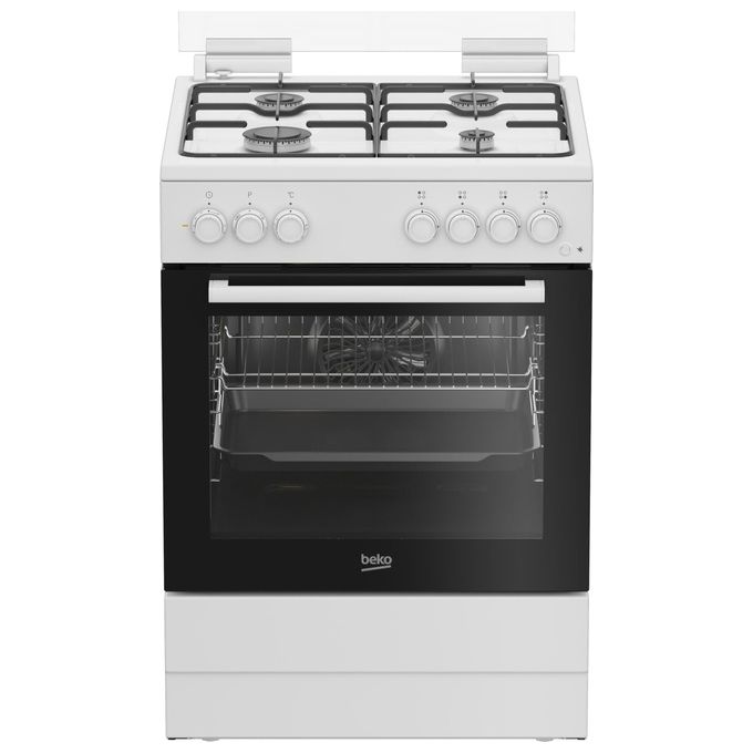 foto del prodotto beko fbe62011wc cucina a gas 4 fuochi forno elettrico ventilato con grill larghezza x profondita 60x60 cm con coperchio colore bianco