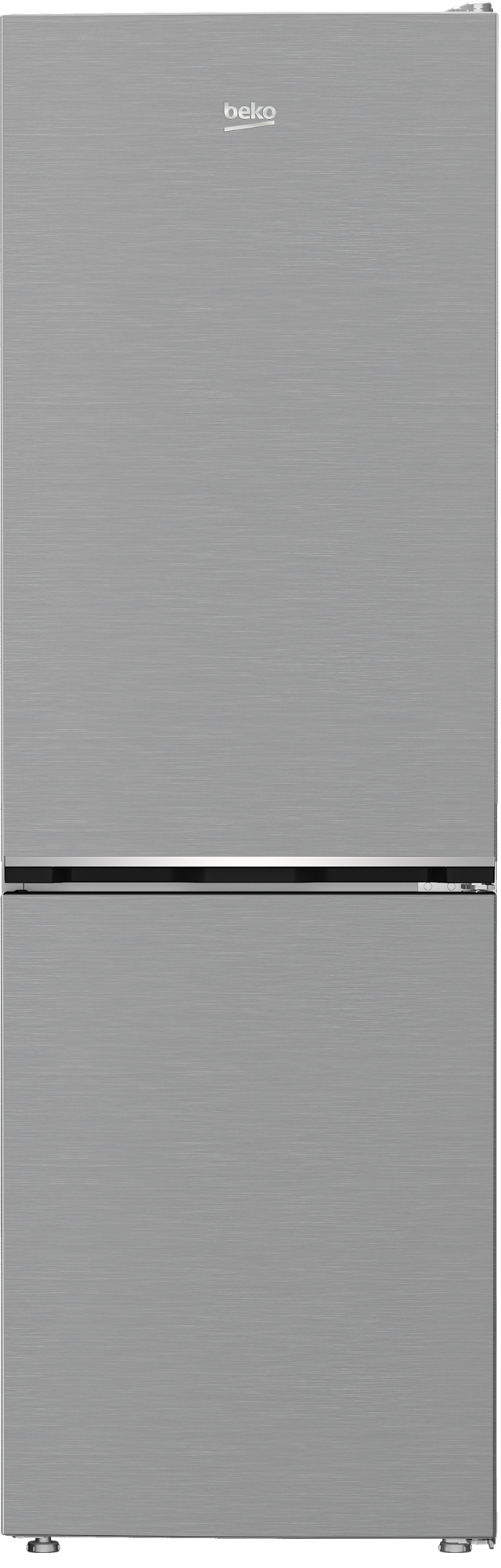 foto del prodotto beko frigorifero combinato 1.85cm, classe e, total nf, controllo meccanico, metal look, aeroflow, 37 dba