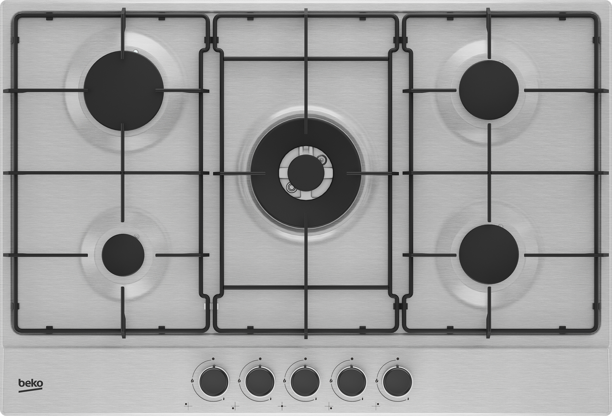foto del prodotto beko hiaw75223sxe acciaio inox da incasso 75 cm gas 5 fornello i 
