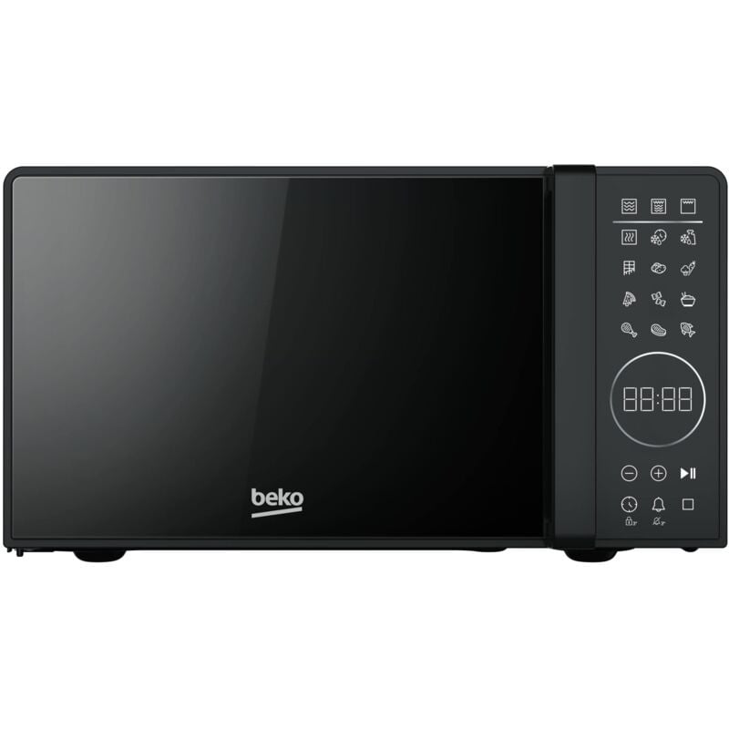 foto del prodotto beko mgc20130bfb forno a microonde con grill 20 litri, 700 w, timer digitale, libera installazione, 10 livelli di potenza nero