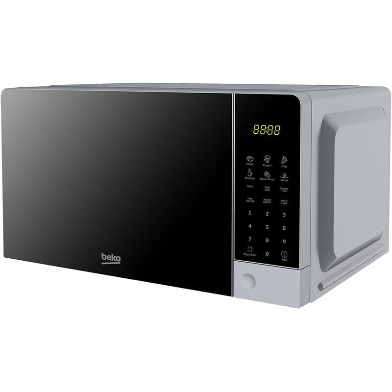 foto del prodotto beko moc201103s forno a microonde, digitale, 20 l, 700 w, argento, 45,2 x 32,5 x 26,2 cm