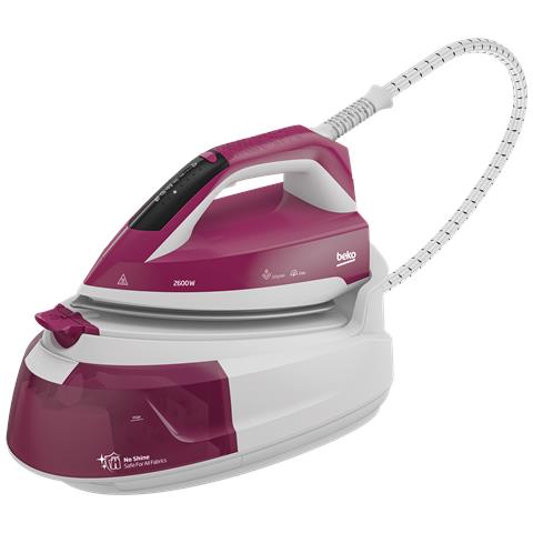 foto del prodotto beko sga 6126 r ferro da stiro con caldaia continua potenza 2600 watt colore bianco viola