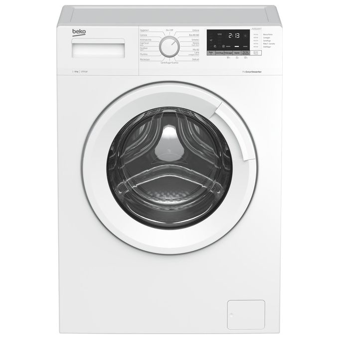 foto del prodotto beko wux81232wi it lavatrice carica frontale stainexpert anticrease aquawave optisense classe energetica c a 10 capacita di carico 8 kg centrifuga 1200 giri motore prosmart inverter
