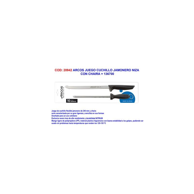 foto del prodotto bel coltello da prosciutto con chaira 136700