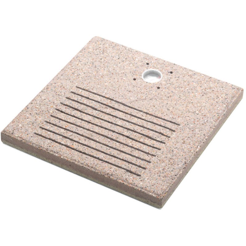 foto del prodotto bel fer base quadrata 40x40x4 cm per fontane con ghiera piccola in cemento belfer 42 bse 8.t tortora