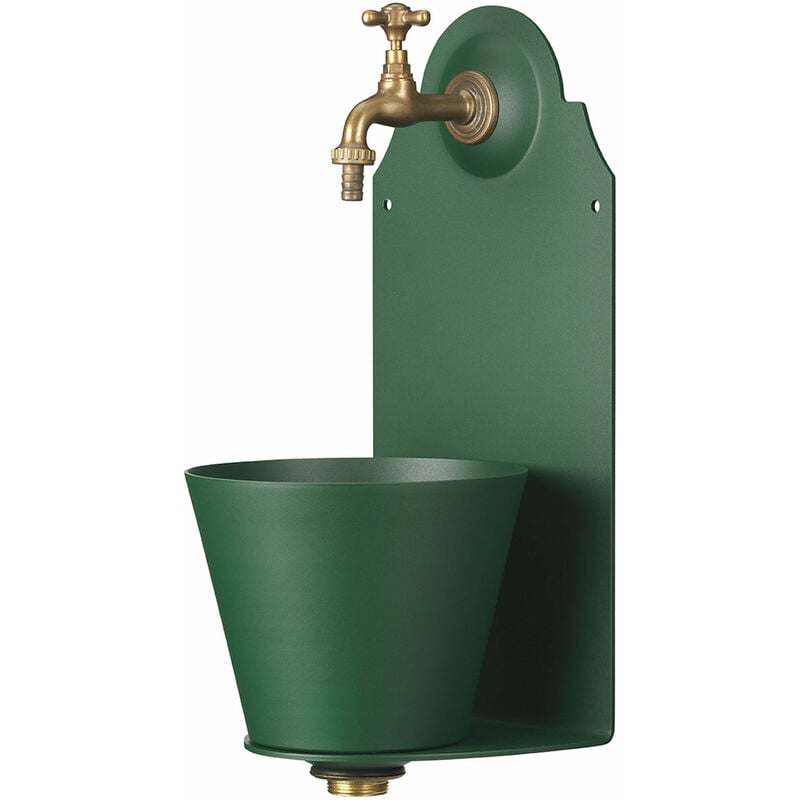 foto del prodotto bel fer fontana a parete da giardino con rubinetto belfer 42 pr verde