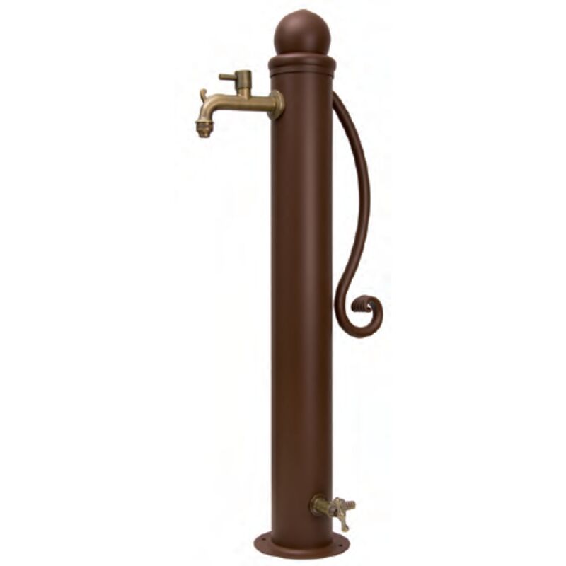 foto del prodotto bel-fer - fontana da giardino con manico e doppio rubinetto belfer 42 arrp ruggine