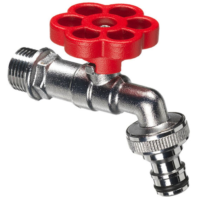foto del prodotto bel fer rubinetto a sfera per fontana da giardino con fiore colorato belfer rub 029 rosso