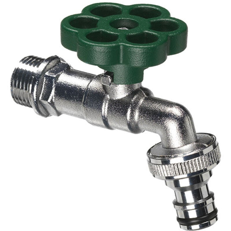 foto del prodotto bel fer rubinetto a sfera per fontana da giardino con fiore colorato belfer rub 029 verde