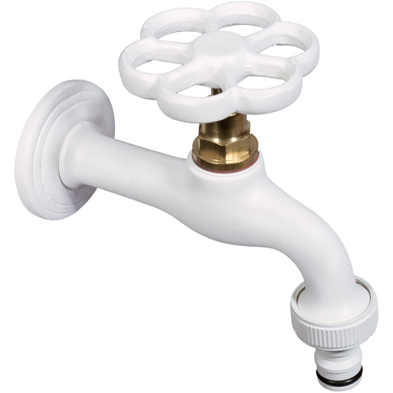 foto del prodotto bel fer rubinetto colorato per fontana da giardino in ottone belfer rub 024 bianco