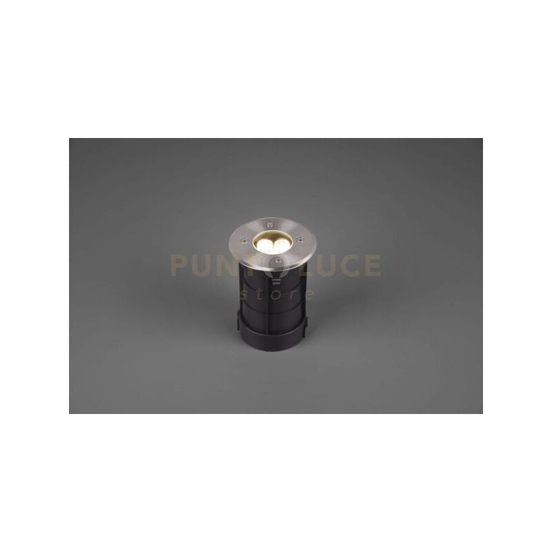 foto del prodotto belaja faro segnapasso incasso carrabile led da esterno tondo acciaio satinato max 2.000kg ip65 d.11cm 3000k 350lm 3,5w