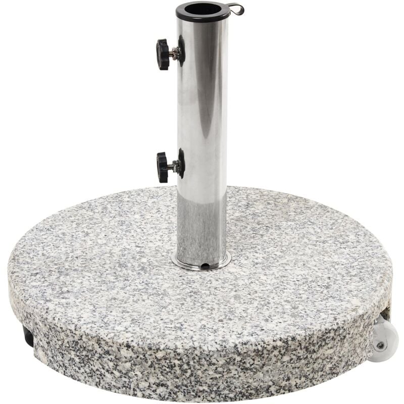 foto del prodotto beliani base per ombrellone da giardino rotondo in granito grigio 45 cm cerzeto
