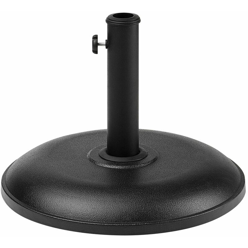 foto del prodotto beliani base tonda per ombrellone da giardino in cemento nero 45 cm canzo