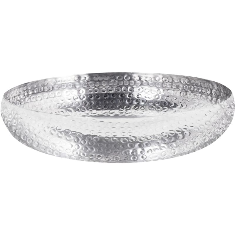 foto del prodotto beliani - ciotola decorativa in color argento di metallo rotonda glamour moderna tanis