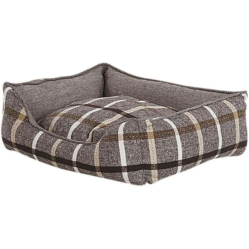 foto del prodotto beliani comoda cuccia in cotone marrone per cani o gatti 50 x 50 cm hozat