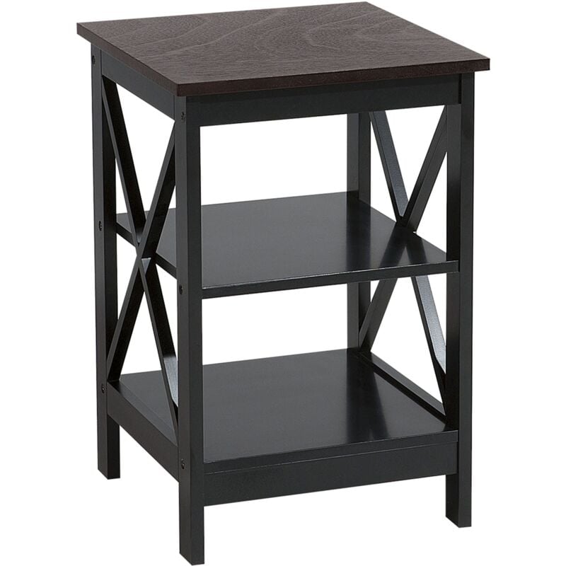 foto del prodotto beliani comodino in laminato nero design vintage foster