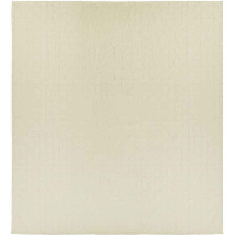 foto del prodotto beliani copriletto decorativo in cotone beige 200 x 220 cm maraka