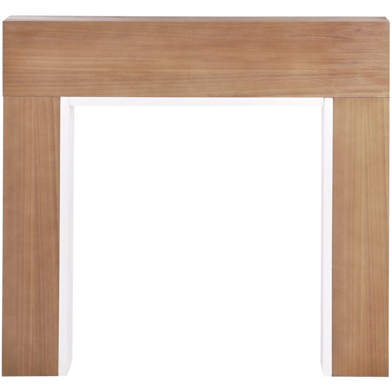 foto del prodotto beliani cornice per camino mdf in legno chiaro boyanup