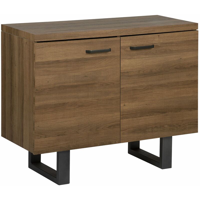 foto del prodotto beliani credenza a 2 ante colore legno scuro timber