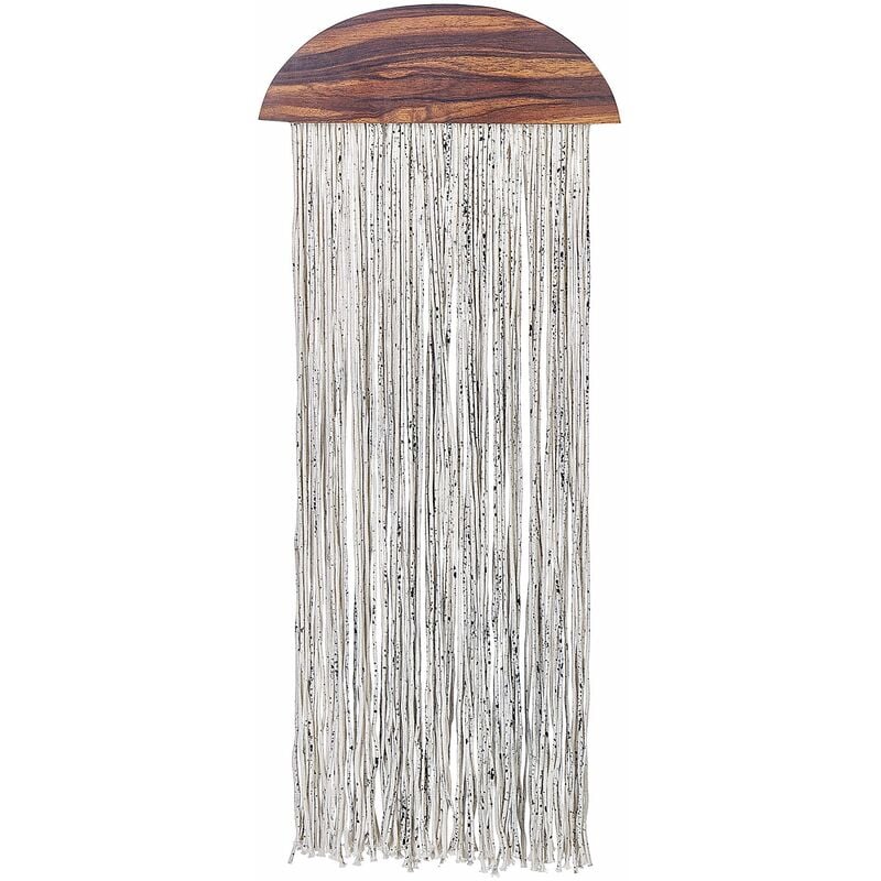 foto del prodotto beliani decorazione da appendere design industriale corde in legno scuro zikiria