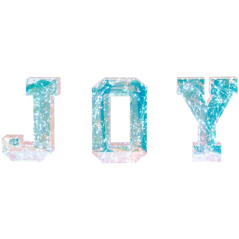 foto del prodotto beliani decorazione led con lettere illuminate joy con usb multicolore castor