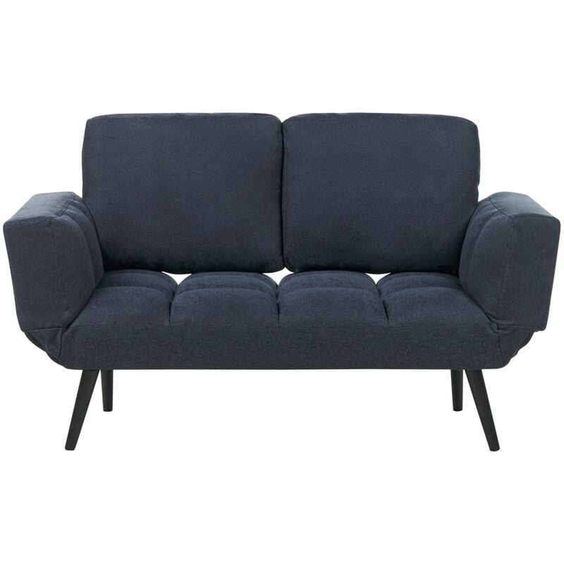 foto del prodotto beliani divano letto con rivestimento blu scuro brekke
