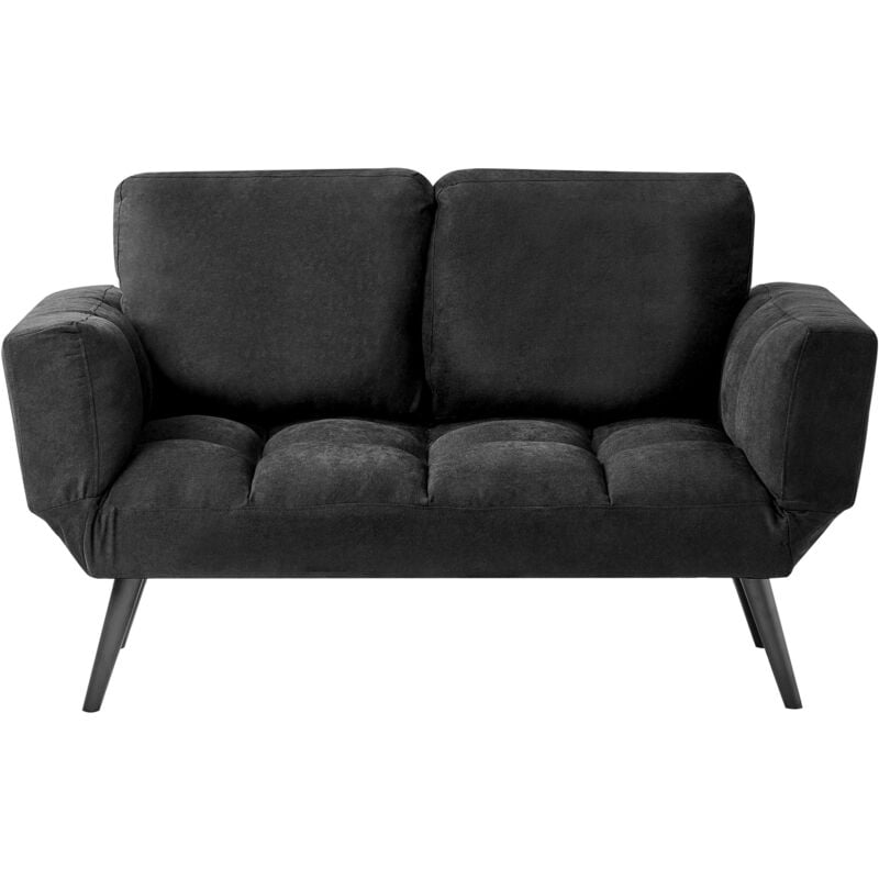 foto del prodotto beliani divano letto con rivestimento nero brekke