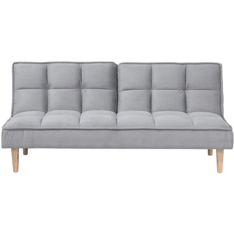 foto del prodotto beliani divano letto moderno in tessuto grigio chiaro siljan