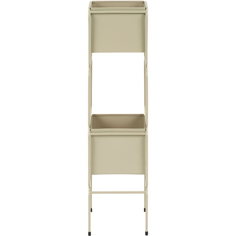 foto del prodotto beliani er fioriere rotonde 20 x 20 x 75 cm in metallo beige colutena