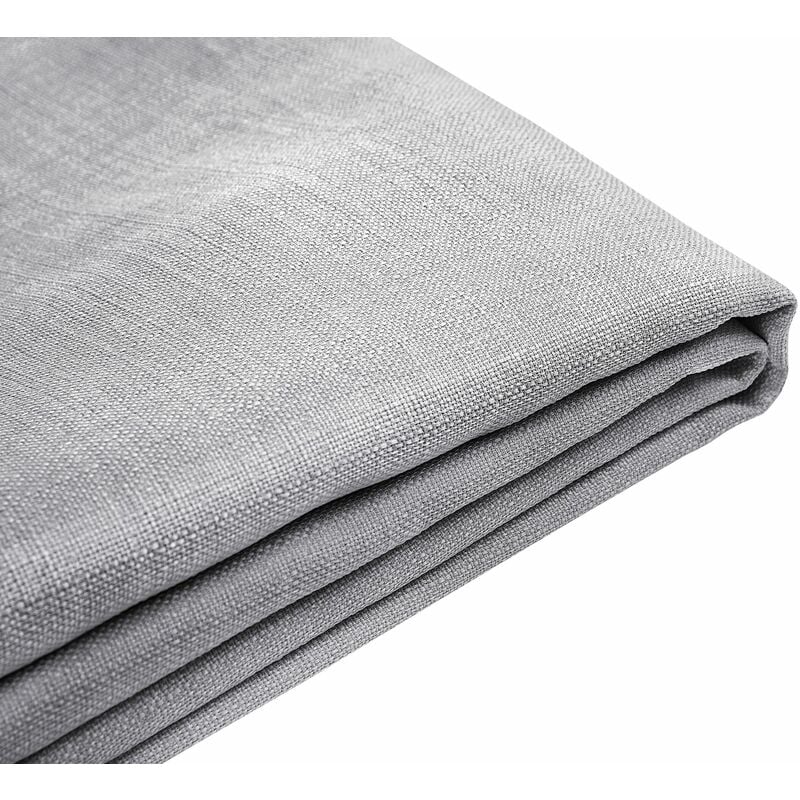 foto del prodotto beliani fodera per letto in tessuto grigio chiaro poliestere lavabile 180 x 200 cm fitou