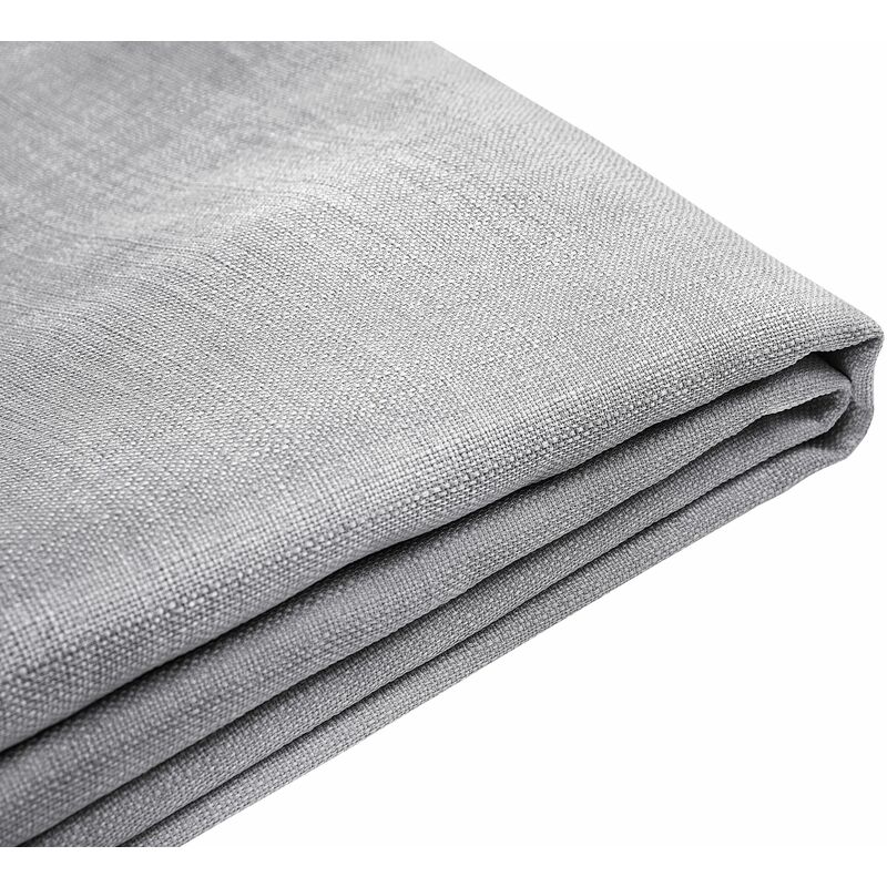 foto del prodotto beliani fodera per letto in tessuto grigio chiaro poliestere lavabile 180 x 200 cm fitou