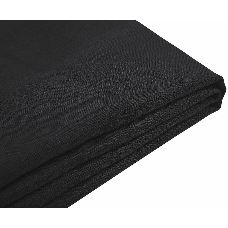 foto del prodotto beliani fodera per letto in tessuto nero poliestere lavabile 160 x 200 cm fitou
