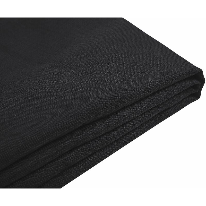 foto del prodotto beliani fodera per letto in tessuto nero poliestere lavabile 180 x 200 cm fitou