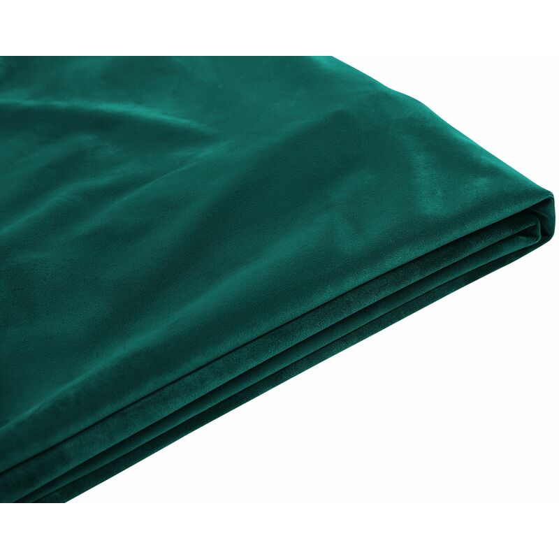 foto del prodotto beliani fodera per letto in tessuto verde scuro poliestere lavabile 180 x 200 cm fitou