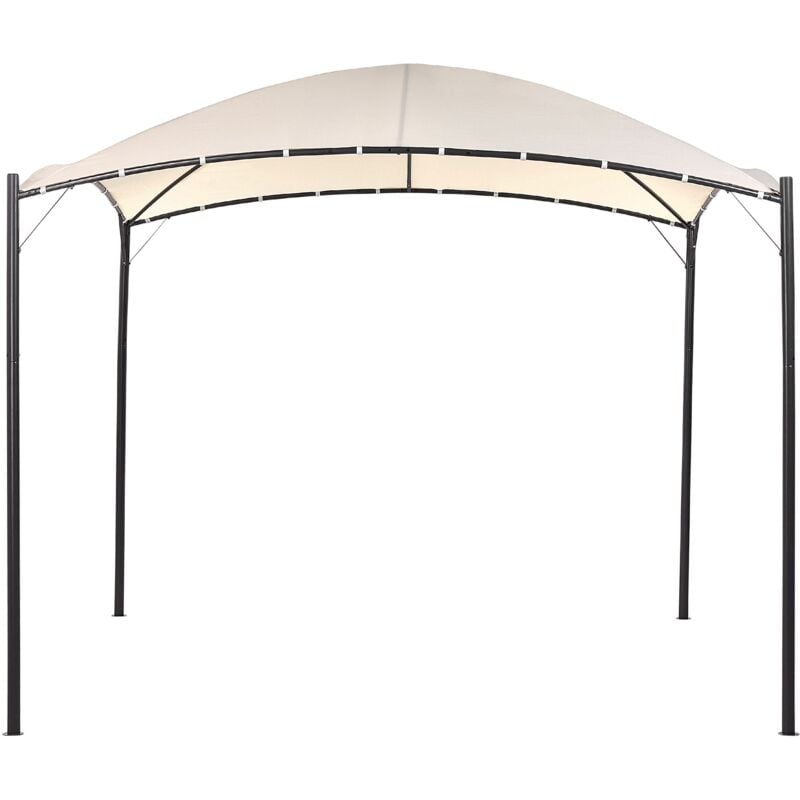 foto del prodotto beliani gazebo da giardino con struttura in metallo e tessuto beige 305 x 305 cm vomero