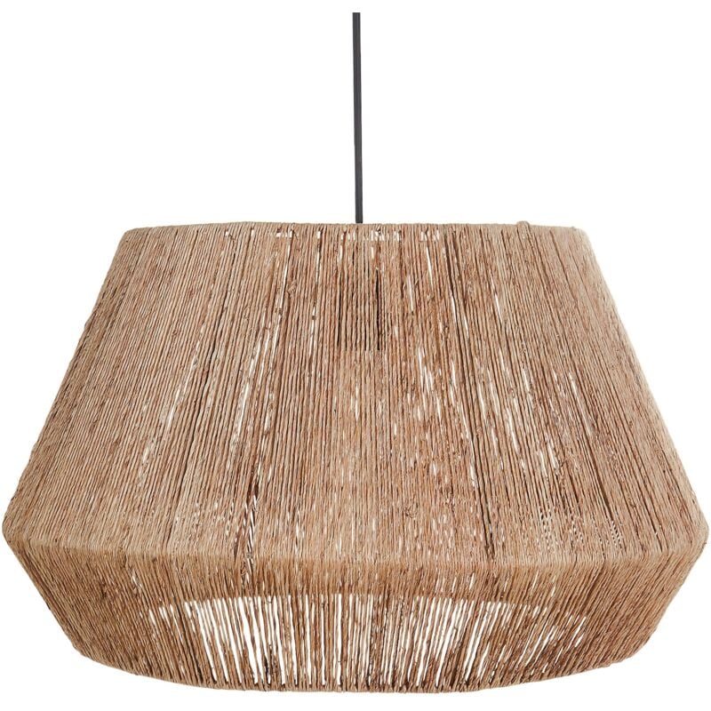 immagine 0 del prodotto beliani lampada a sospensione con paralume in iuta e base in ferro in stile boho naturale birau