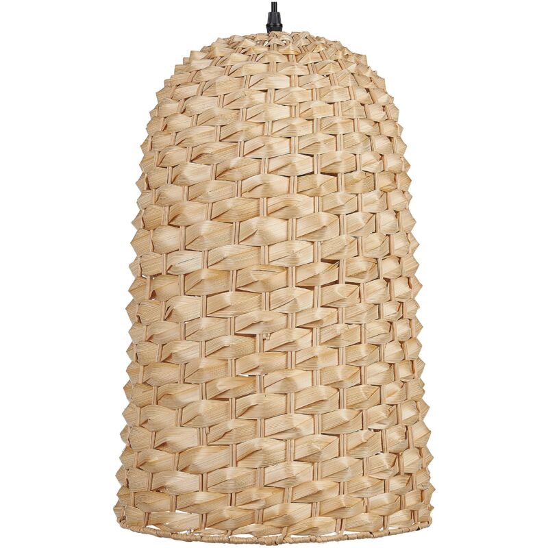 immagine 0 del prodotto beliani lampada a sospensione in bamb intrecciata a mano in vimini lampadario naturale kerio