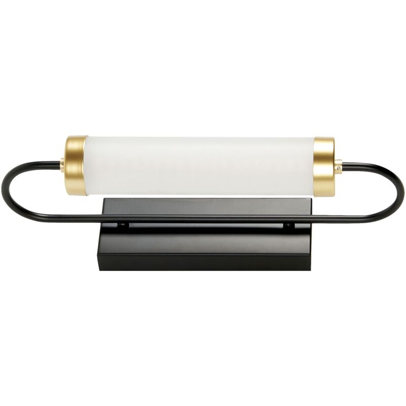 foto del prodotto beliani lampada da parete in metallo nero e oro con led jacobs