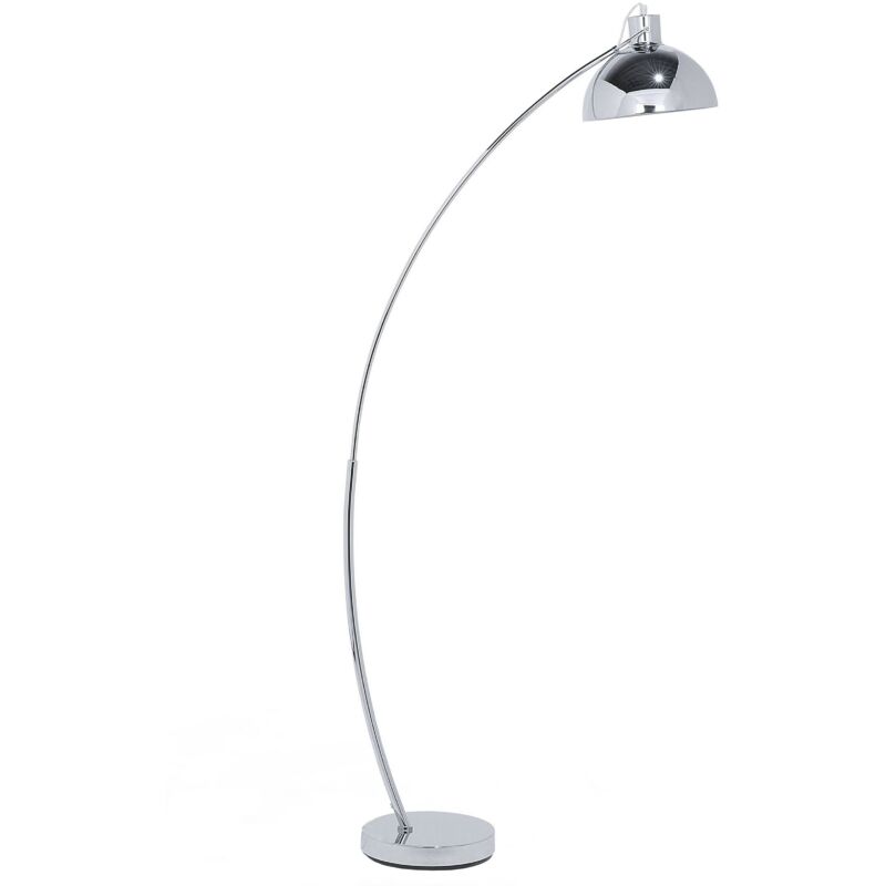 foto del prodotto beliani lampada da pavimento in metallo cromato 155 cm dintel