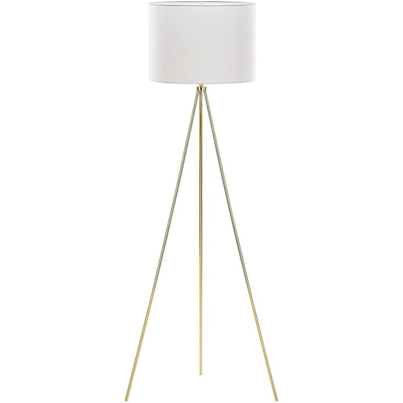 foto del prodotto beliani lampada da pavimento moderna color oro e bianco vistula
