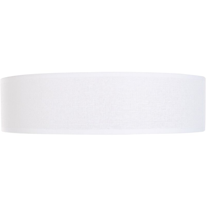 foto del prodotto beliani lampada da soffitto moderna rotonda in vimini con paralume a tamburo in carta di vimini bianco magno