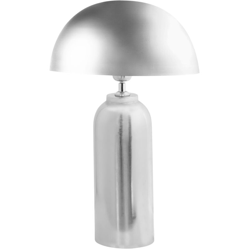 foto del prodotto beliani lampada da tavolo moderna a stelo con paralume in ferro singolo 47 cm base in ferro ottone jalangi