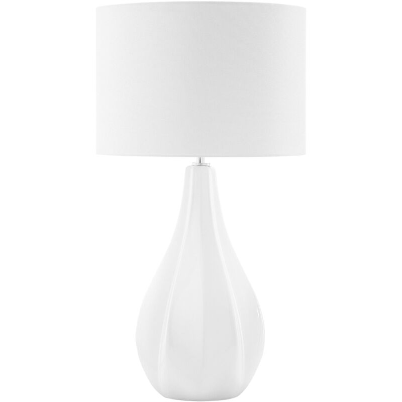 foto del prodotto beliani lampada da tavolo moderna in colore beige chiaro santee