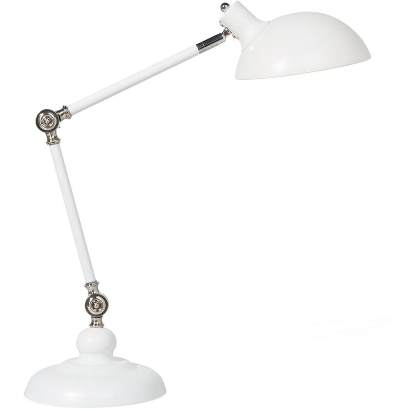 foto del prodotto beliani lampada da tavolo moderna in colore bianco opaco meramec