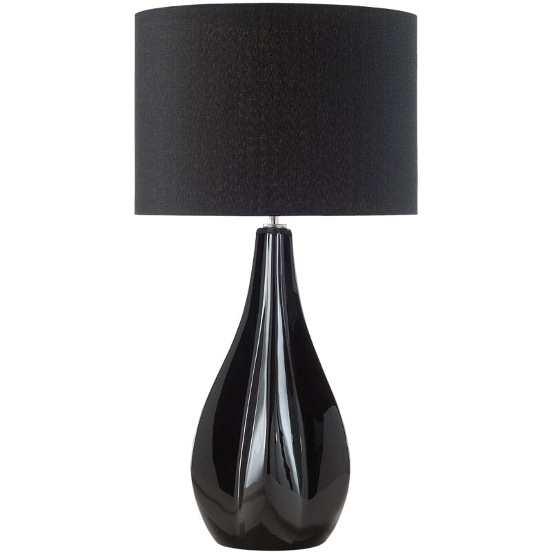 foto del prodotto beliani lampada da tavolo moderna in colore nero santee