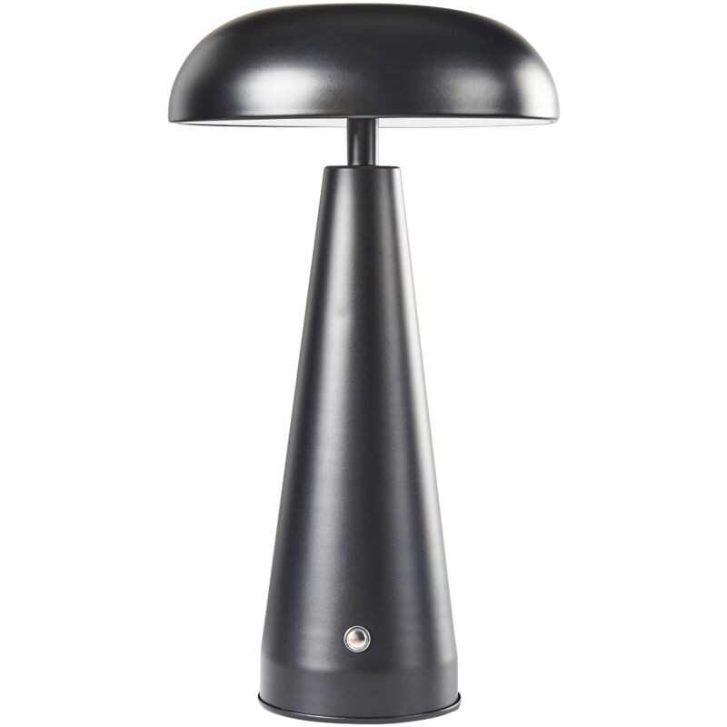 foto del prodotto beliani lampada da tavolo moderna in metallo per interni con luce senza fili e dimmer led nero bocono