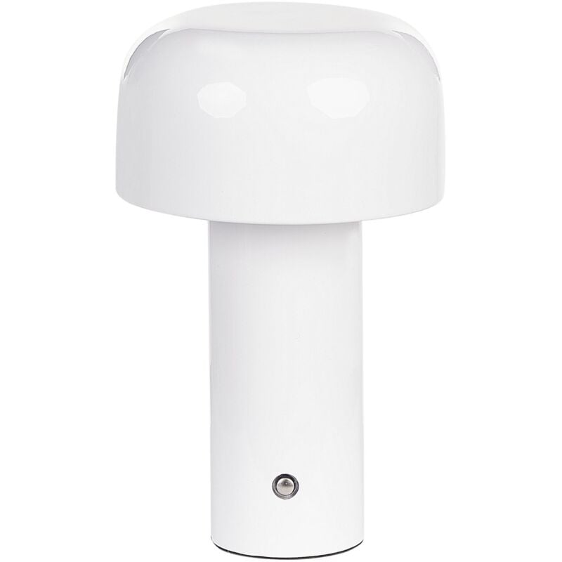 foto del prodotto beliani lampada da tavolo senza fili moderna in ferro per interni all aperto e in bianco besos
