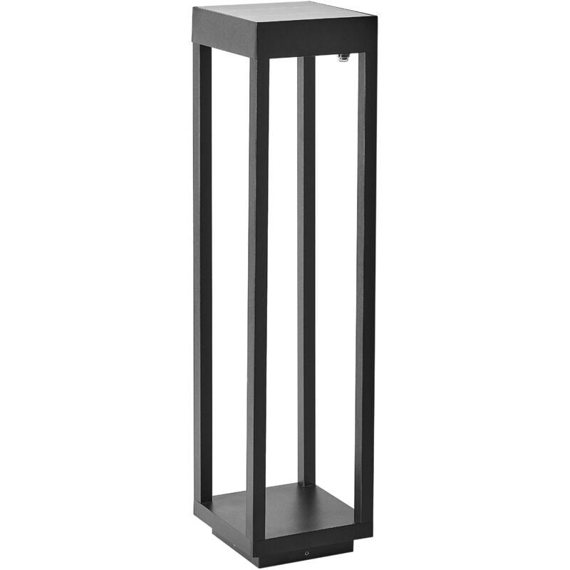 foto del prodotto beliani lampada dissuasore da giardino a led per sentieri 60 cm in alluminio nero selway