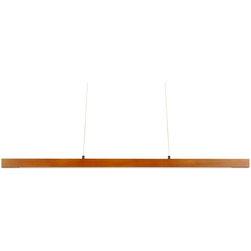 foto del prodotto beliani lampadario a led in legno scuro con regolatore di luminosit integrato stewarts